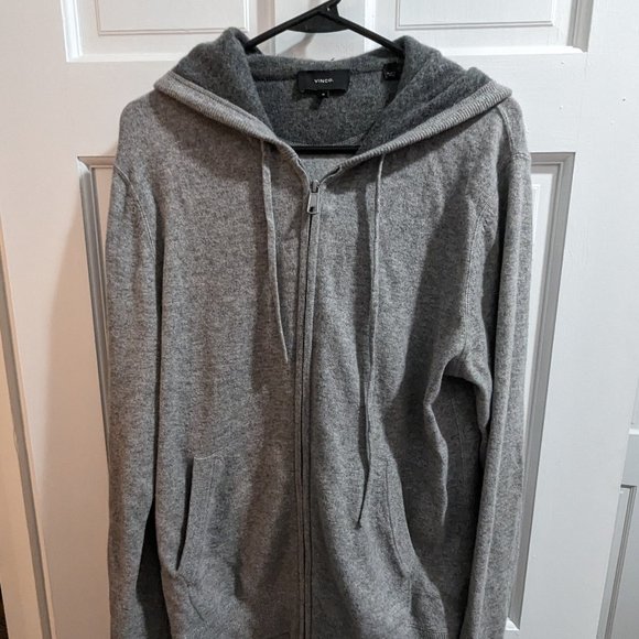 Vince Cashmere Hooded Zip Up Sweater - Picture 1 of 2